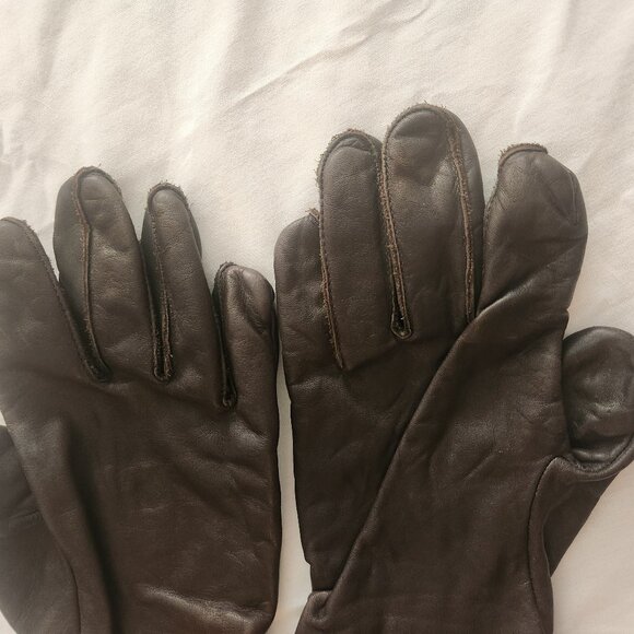 Vintage Military Vietnam Era Men's Leather Gloves - Picture 4 of 10
